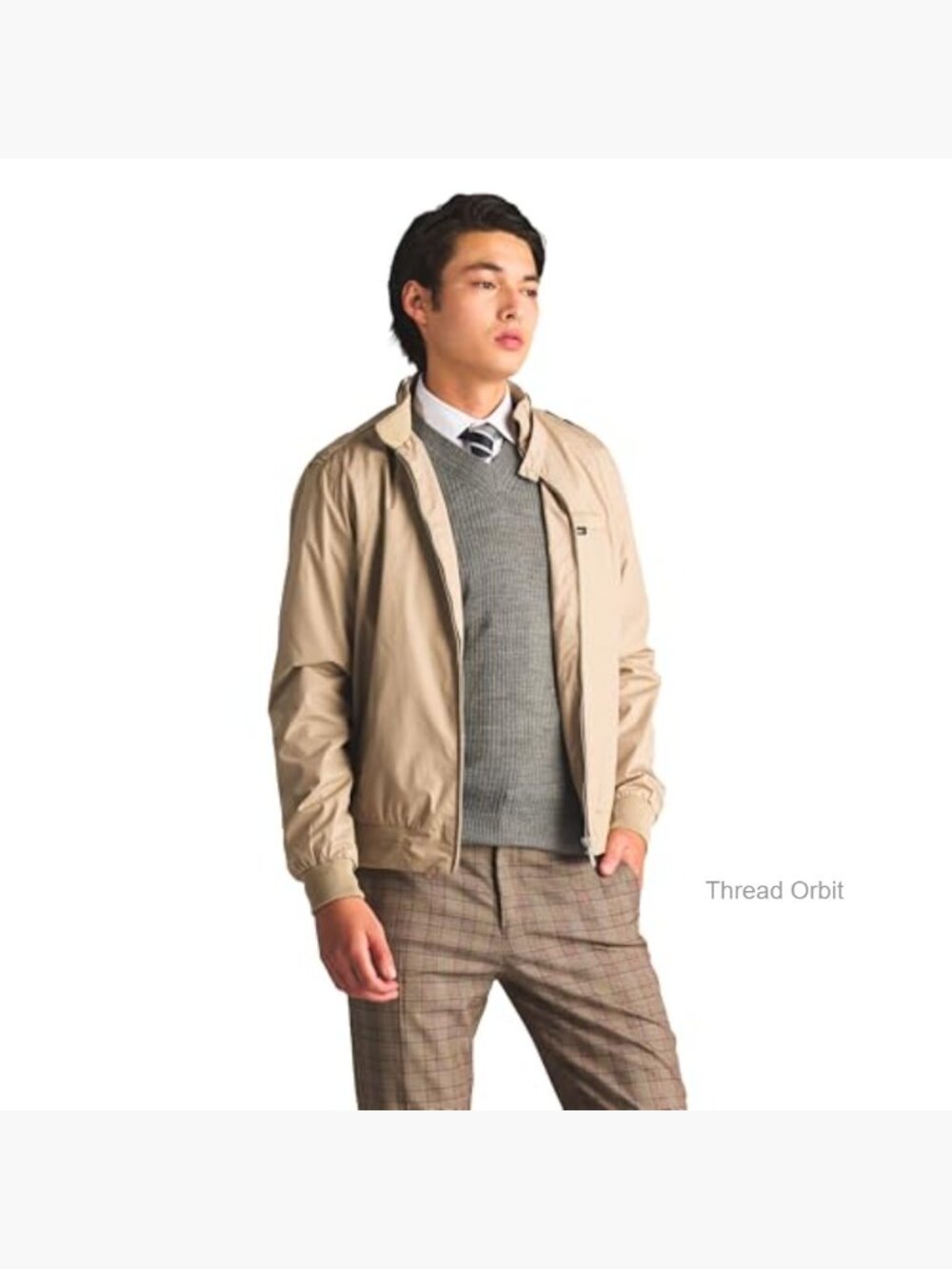 Slim Fit Lightweight Windbreaker Jacket with Logo Chest Pocket - Picture 2 of 7
